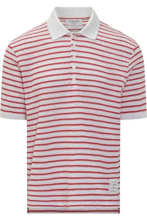 Thom Browne Playera tipo polo con rayas estampadas