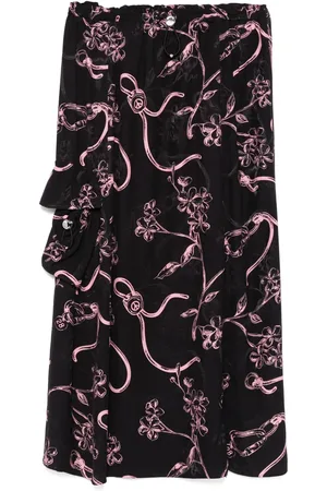 Moschino Falda midi con estampado floral