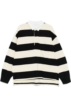Alexander McQueen Playera tipo polo con rayas estampadas