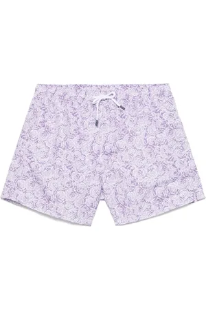 FEDELI Shorts de playa con estampado floral