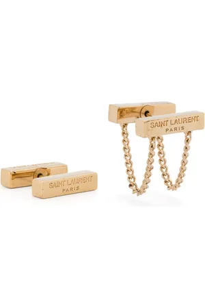 Saint Laurent Aretes con logo grabado