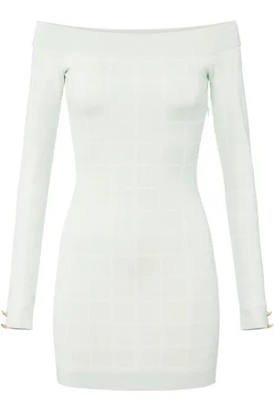 Elisabetta Franchi Vestido con logo en jacquard