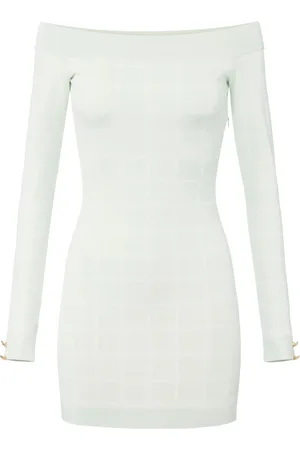 Elisabetta Franchi Vestido con logo en jacquard