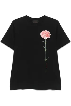 Simone Rocha Playera con estampado de clavel