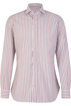 ISAIA Camisa con rayas estampadas