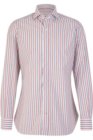 ISAIA Camisa con rayas estampadas