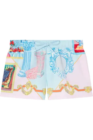 VERSACE Shorts de playa con estampado gráfico