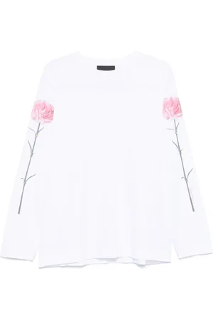 Simone Rocha Playera manga larga con estampado de clavel