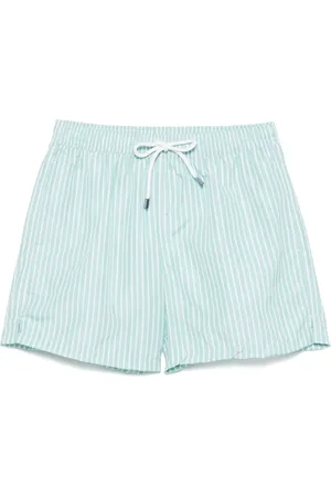 FEDELI Shorts de playa con rayas estampadas