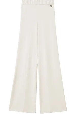 Twin-Set Pantalones tejidos con diseño acampanado