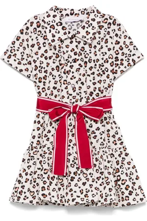 MONNALISA Vestido con estampado de leopardo