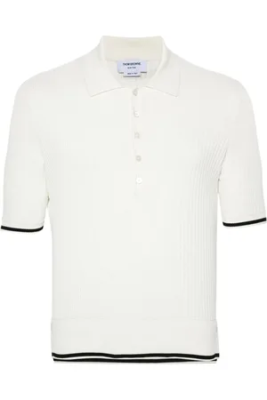 Thom Browne Suéter estilo playera tipo polo con rayas en los bordes