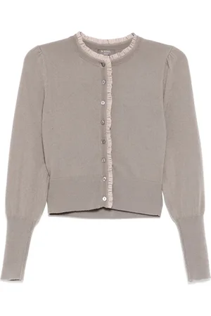 N.PEAL Ruffle Trim cardigan