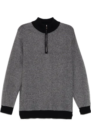 N.PEAL Suéter Textured Birdseye Half Zip