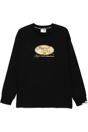 A Bathing Ape Playera con logo estampado