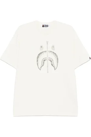 A Bathing Ape Playera con logo estampado