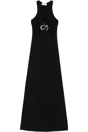 COPERNI Vestido largo con aberturas y logo C