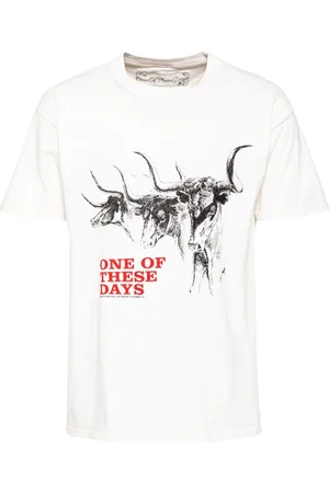 One Of These Days Playera con detalle de cuernos largos