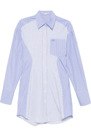 Stella McCartney Vestido camisero corto con motivo de rayas