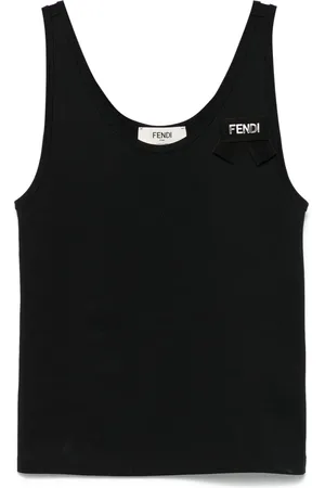 Fendi Camiseta con logo en el listón