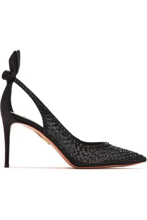 Aquazzura Zapatillas con detalles de cristal y tacón de 85mm