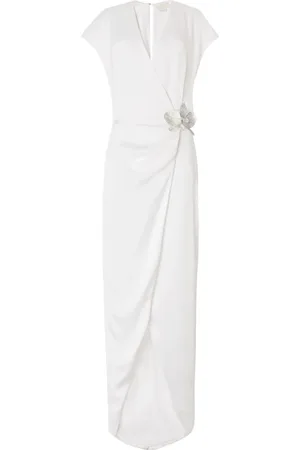 GENNY Vestido largo con broche floral