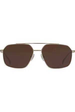 Alexander McQueen Lentes de sol con logo grabado
