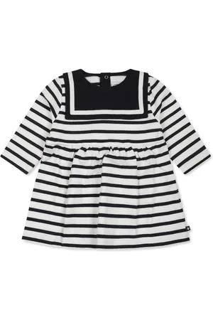 Petit Bateau Vestido manga larga con rayas estampadas