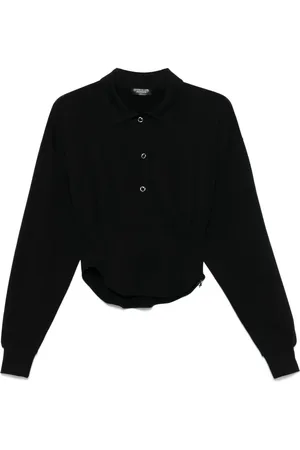 MUGLER Playera tipo polo estilo corset