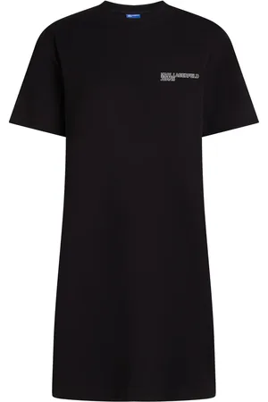 Karl Lagerfeld Vestido estilo playera con logo estampado