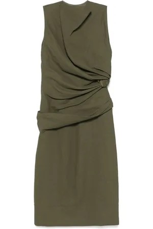 Jil Sander Vestido largo con diseño drapeado