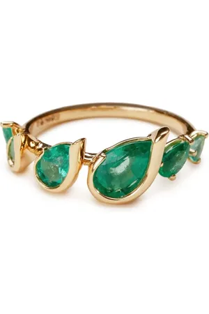 Fernando Jorge 18kt yellow gold Flicker emerald ring