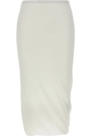 Jil Sander Falda midi de algodón