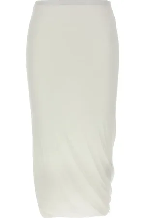 Jil Sander Falda midi de algodón