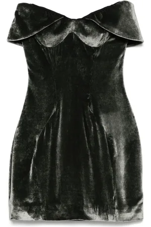 MUGLER Vestido corto con cuello alto