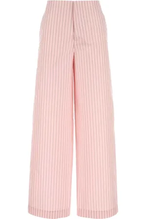 Serafini Pantalones palazzo con rayas estampadas