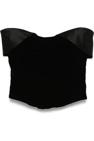 MUGLER Top estilo corset de terciopelo