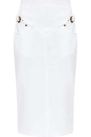 VERSACE Falda midi de algodón