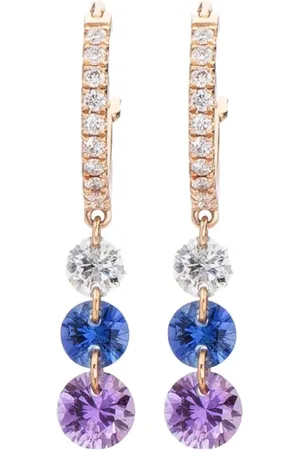 Raphaele Canot 18kt yellow gold diamond and sapphire earrings