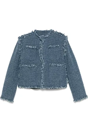 SACAI Chamarra de tweed con paneles
