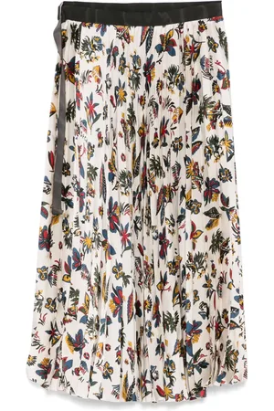 SACAI Falda midi con estampado floral
