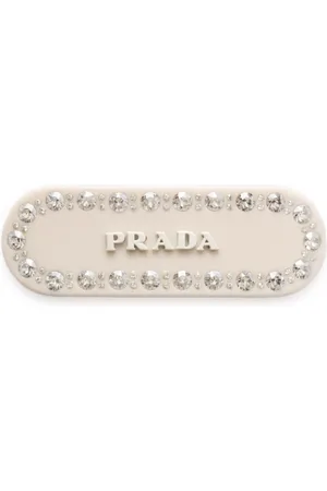 Prada Broche para el cabello con placa del logo