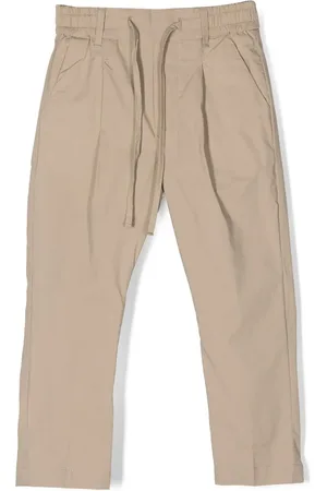 Paolo Pecora Pantalones chinos con cordones en la pretina