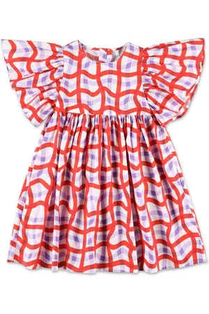 Stella McCartney Vestido con motivo de cuadros