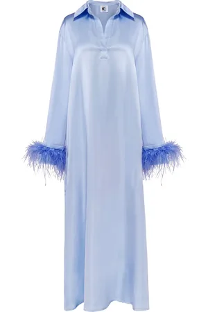 Sleeper Vestido con ribete de plumas