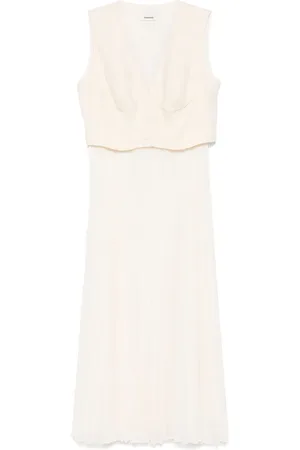 Sandro Vestido midi con detalle de pliegues