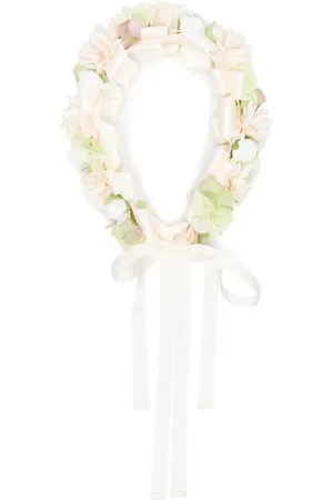 COLORICHIARI Banda para el cabello con apliques florales