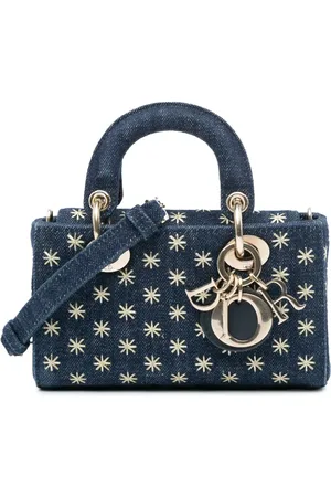 Dior Bolsa satchel Small Denim Embroidered Star Lady D Joy 2022