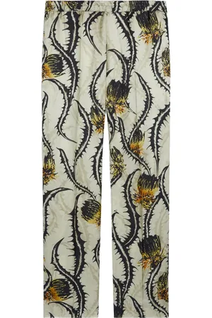DRIES VAN NOTEN Pantalones rectos con estampado floral