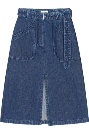 DRIES VAN NOTEN Falda de mezclilla con cinturón